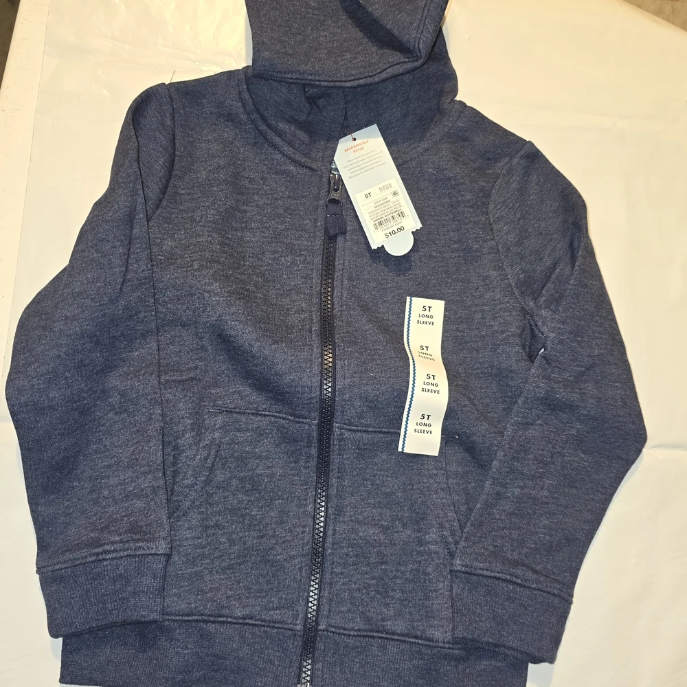 Cat & Jack Navy Full-Zip Hoodie - Picture 1 of 1
